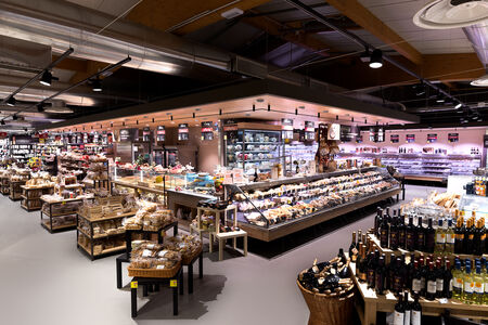 Carrefour Market, Cheese and Bread sections, Via Boezi, Infernetto, Rome