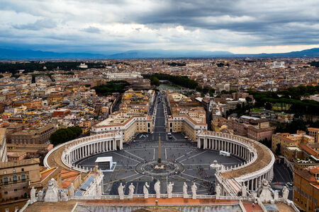 Saint Peter's Square from above, Vatican City, Rome