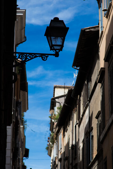 Detail of a street lamp in Rome