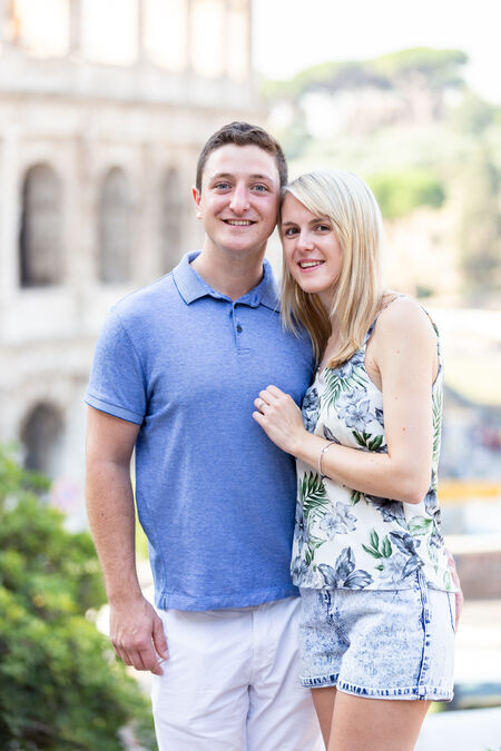 Danielle & Shane during their beautiful wedding proposal in Rome